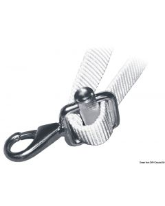 Carabiner for strap with buckle