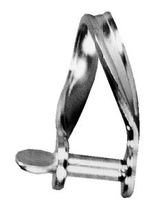 Stainless steel flat shackles twisted