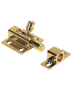 Polished brass latch bolt