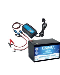 Pack batterie stationnaire lithium FULBAT + chargeur VICTRON