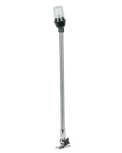 360° white light on articulated pole stainless steel